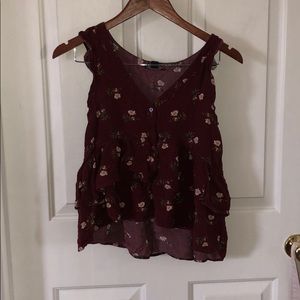 American Eagle floral blouse